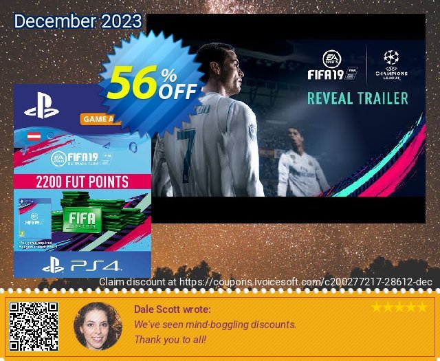 Fifa 19 - 2200 FUT Points PS4 (Austria) discount 56% OFF, 2024 April Fools Day promo. Fifa 19 - 2200 FUT Points PS4 (Austria) Deal