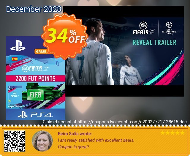 Fifa 19 - 2200 FUT Points PS4 (Spain) discount 34% OFF, 2024 World Heritage Day offering sales. Fifa 19 - 2200 FUT Points PS4 (Spain) Deal