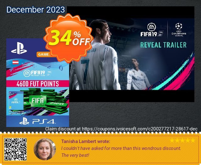 Fifa 19 - 4600 FUT Points PS4 (Austria) discount 34% OFF, 2024 Easter Day offering sales. Fifa 19 - 4600 FUT Points PS4 (Austria) Deal
