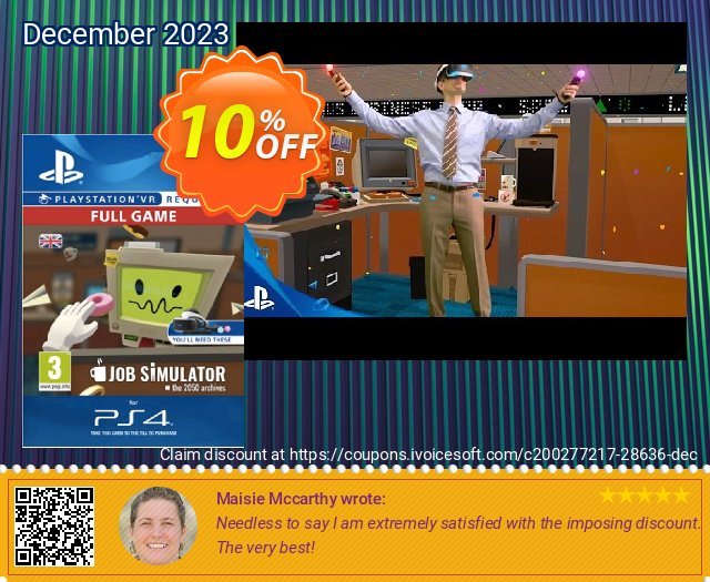 Job Simulator VR PS4 discount 10% OFF, 2024 April Fools' Day offering sales. Job Simulator VR PS4 Deal