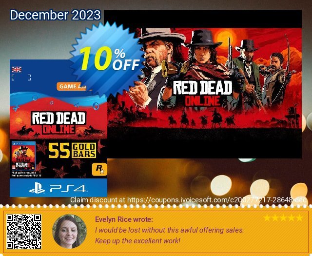 Red Dead Online: 55 Gold Bars PS4 (UK) terpisah dr yg lain promo Screenshot