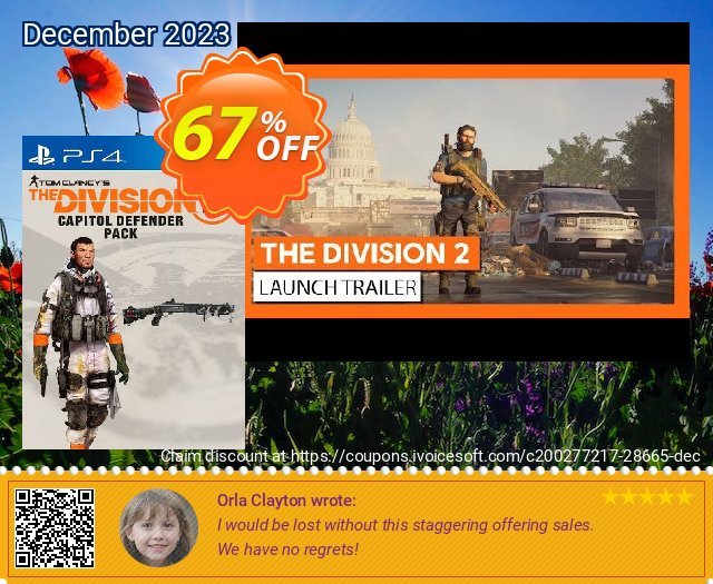 Tom Clancys The Division 2 PS4 - Capitol Defender Pack DLC (EU) discount 67% OFF, 2024 World Heritage Day offering sales. Tom Clancys The Division 2 PS4 - Capitol Defender Pack DLC (EU) Deal