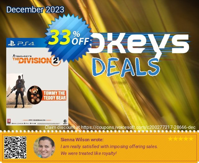 Tom Clancy's The Division 2 PS4 - Tommy the Teddy Bear DLC discount 33% OFF, 2024 April Fools' Day offering deals. Tom Clancy's The Division 2 PS4 - Tommy the Teddy Bear DLC Deal