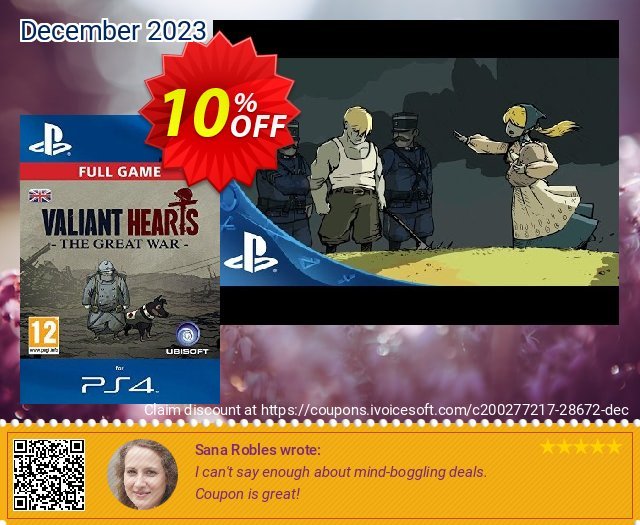 Valiant Hearts: The Great War PS4 - Digital Code discount 10% OFF, 2024 Easter Day offering sales. Valiant Hearts: The Great War PS4 - Digital Code Deal
