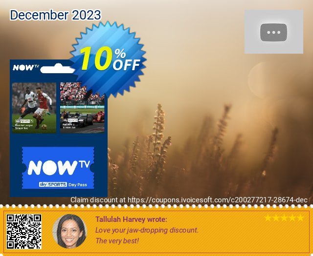 NOW TV - 1 Day Sports Pass klasse Verkaufsförderung Bildschirmfoto