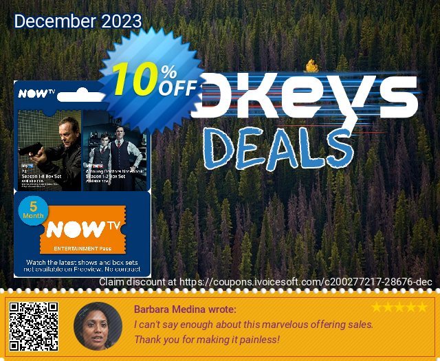 NOW TV - Entertainment 5 Month Pass discount 10% OFF, 2024 April Fools' Day offering sales. NOW TV - Entertainment 5 Month Pass Deal
