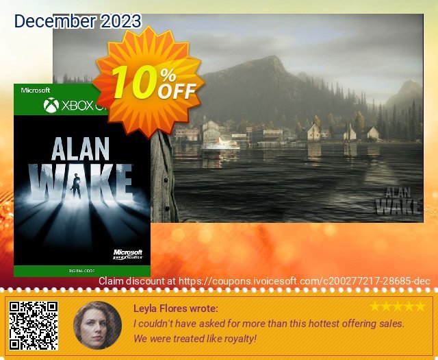 Alan Wake Xbox One discount 10% OFF, 2024 Good Friday offering sales. Alan Wake Xbox One Deal