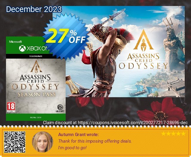 Assassins Creed Odyssey Season Pass Xbox One discount 27% OFF, 2024 April Fools' Day discounts. Assassins Creed Odyssey Season Pass Xbox One Deal