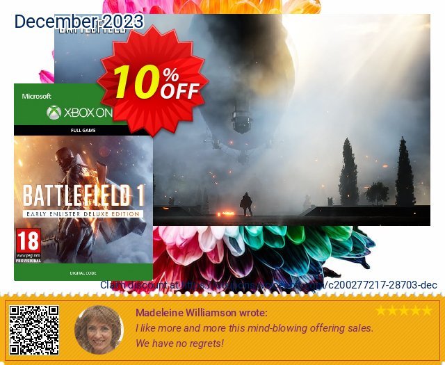 Battlefield 1 Early Enlister Deluxe Edition Xbox One discount 10% OFF, 2022 Happy New Year offer. Battlefield 1 Early Enlister Deluxe Edition Xbox One Deal