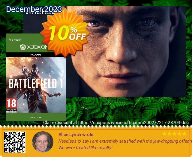 Battlefield 1 Xbox One discount 10% OFF, 2024 Spring offering deals. Battlefield 1 Xbox One Deal