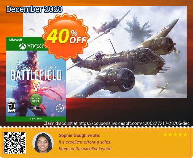 Battlefield V 5 Deluxe Edition Xbox One + BETA discount 40% OFF, 2024 World Heritage Day promo sales. Battlefield V 5 Deluxe Edition Xbox One + BETA Deal