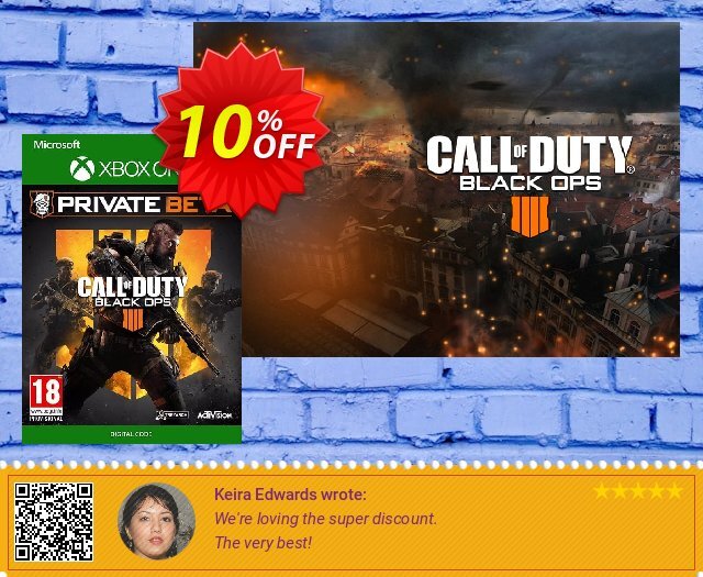 Call of Duty (COD) Black Ops 4 Xbox One Beta verblüffend Promotionsangebot Bildschirmfoto