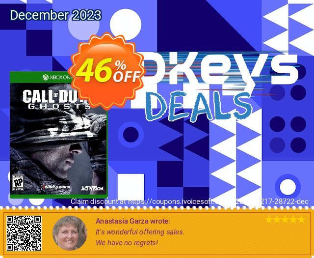 Call of Duty (COD): Ghosts Xbox One - Digital Code discount 46% OFF, 2022 Memorial Day offering deals. Call of Duty (COD): Ghosts Xbox One - Digital Code Deal