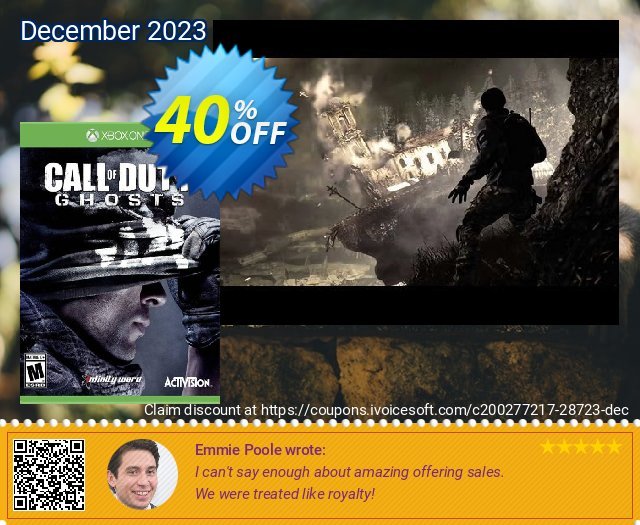 Call of Duty Ghosts - Xbox Pack DLC discount 39% OFF, 2022 Cycle to Work Day offering sales. Call of Duty Ghosts - Xbox Pack DLC Deal