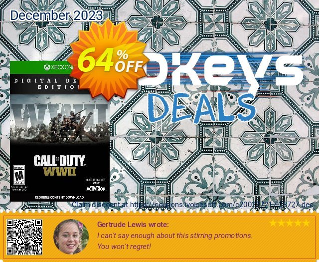 67% OFF Call of Duty: WWII - Digital Deluxe Xbox One (UK ...
