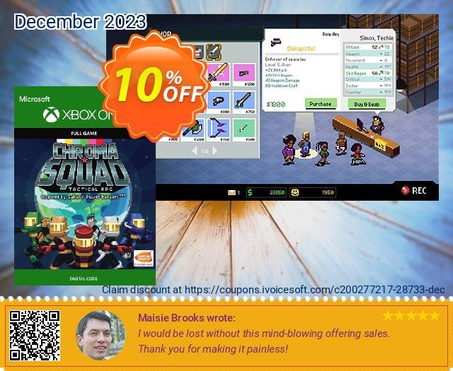 Chroma Squad Xbox One 气势磅礴的 产品销售 软件截图