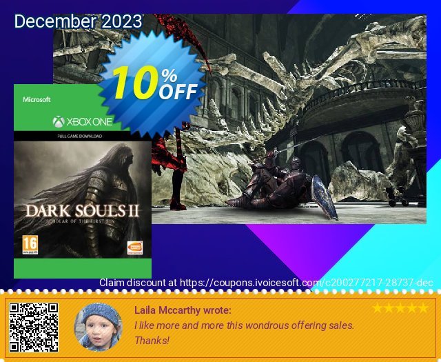 Dark Souls II 2: Scholar of the First Sin Xbox One discount 10% OFF, 2022 Women's Day offering sales. Dark Souls II 2: Scholar of the First Sin Xbox One Deal