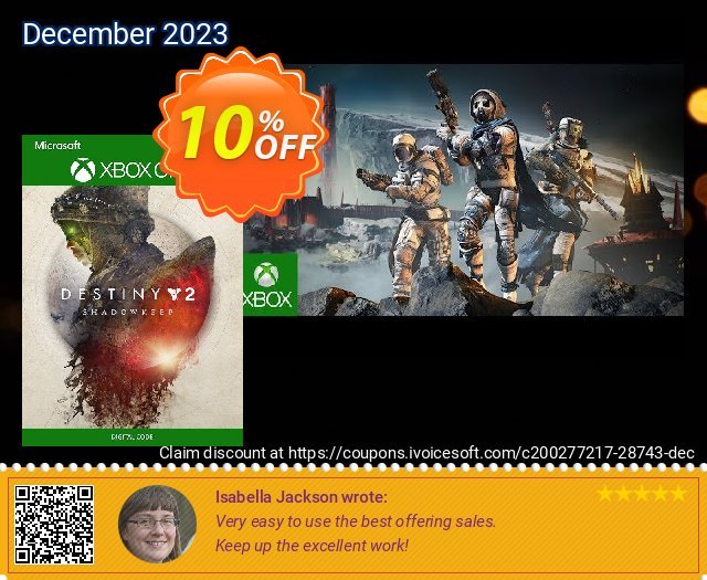 Destiny 2 Shadowkeep Xbox One (US) discount 10% OFF, 2024 World Ovarian Cancer Day promo. Destiny 2 Shadowkeep Xbox One (US) Deal