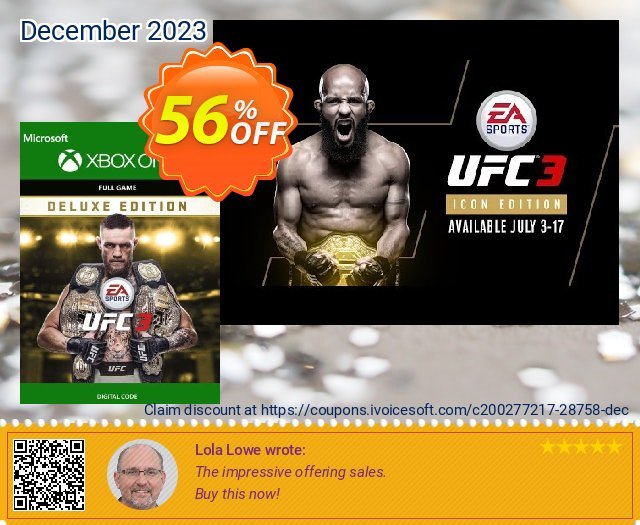 EA Sports UFC 3 - Deluxe Edition Xbox One (UK) discount 56% OFF, 2024 Resurrection Sunday discount. EA Sports UFC 3 - Deluxe Edition Xbox One (UK) Deal