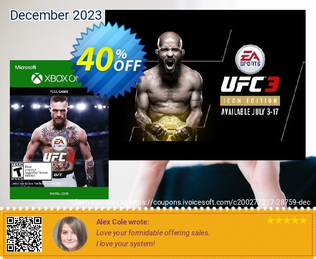 EA Sports UFC 3 Xbox One (UK) 壮丽的 产品销售 软件截图