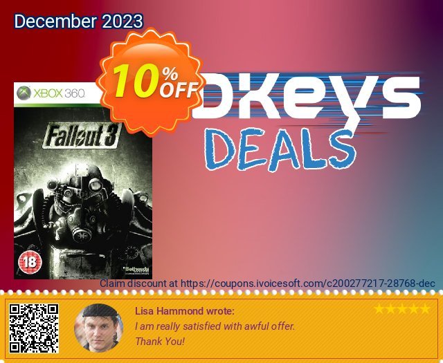 Fallout 3 Xbox 360 - Digital Code discount 10% OFF, 2022 Int's Beer Day discounts. Fallout 3 Xbox 360 - Digital Code Deal