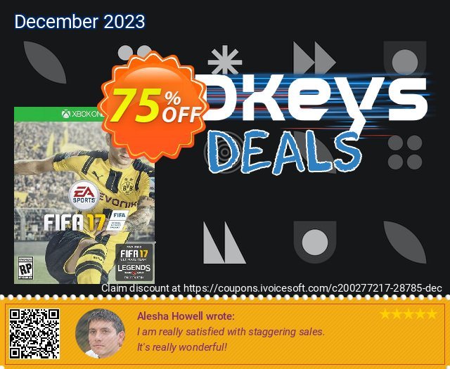 FIFA 17 Xbox One - Digital Code discount 75% OFF, 2022 Back to School offering sales. FIFA 17 Xbox One - Digital Code Deal