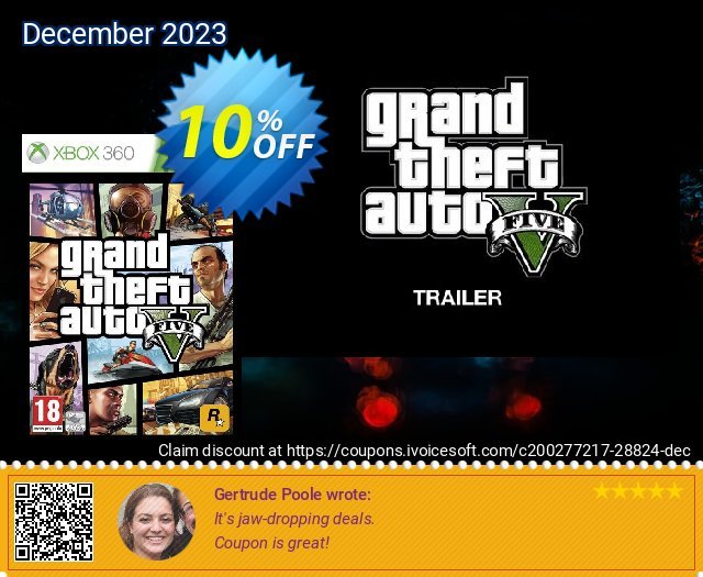 Grand Theft Auto V 5 Xbox 360 - Digital Code discount 10% OFF, 2022 Islamic New Year offering sales. Grand Theft Auto V 5 Xbox 360 - Digital Code Deal