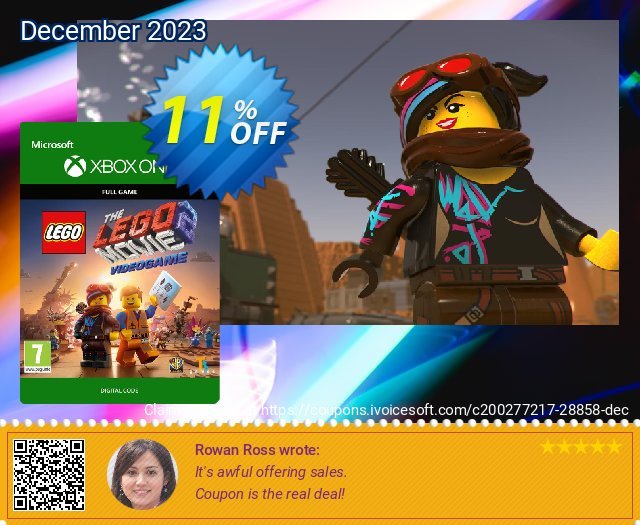 Lego Movie 2 The Video Game Xbox One discount 11% OFF, 2024 April Fools' Day promo sales. Lego Movie 2 The Video Game Xbox One Deal