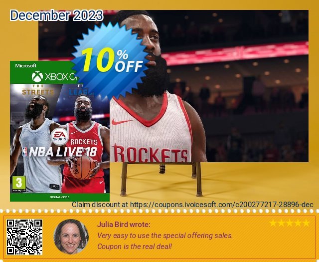 NBA Live 18 Xbox One discount 10% OFF, 2022 World Humanitarian Day offering sales. NBA Live 18 Xbox One Deal