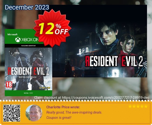 Resident Evil 2 Extra DLC Pack Xbox One menakuntukan kupon diskon Screenshot