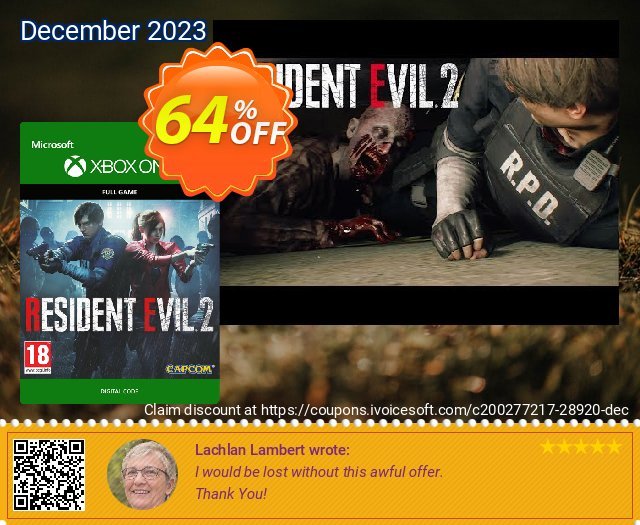 Resident Evil 2 Xbox One (UK) discount 64% OFF, 2024 World Heritage Day offering sales. Resident Evil 2 Xbox One (UK) Deal