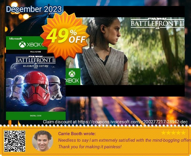 Star Wars Battlefront II 2 - Celebration Edition Xbox One (US) discount 49% OFF, 2024 Easter Day offering sales. Star Wars Battlefront II 2 - Celebration Edition Xbox One (US) Deal