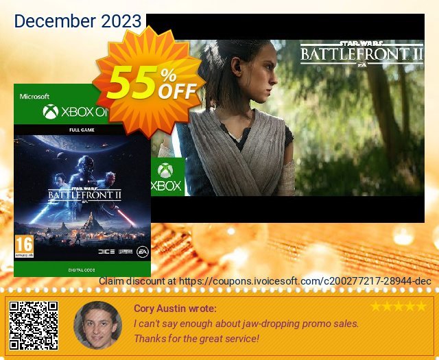 Star Wars Battlefront II Xbox One (US) discount 55% OFF, 2024 World Backup Day discounts. Star Wars Battlefront II Xbox One (US) Deal