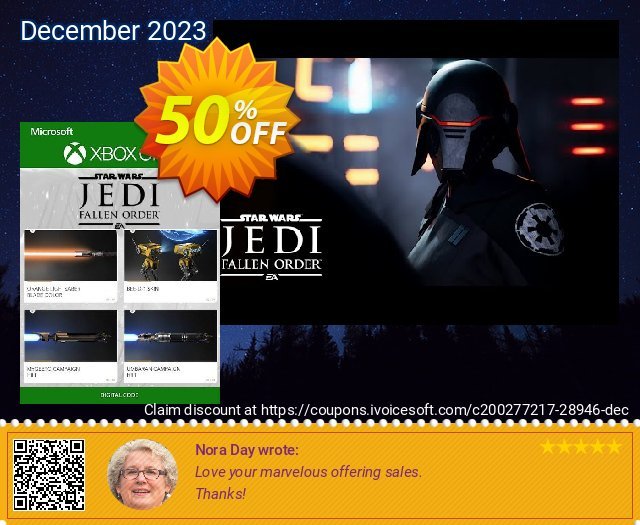 50% OFF Star Wars Jedi: Fallen Order DLC Xbox One Coupon ...
