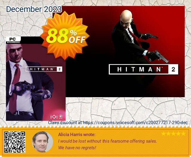 Hitman 2 PC + DLC discount 88% OFF, 2024 World Heritage Day offering sales. Hitman 2 PC + DLC Deal