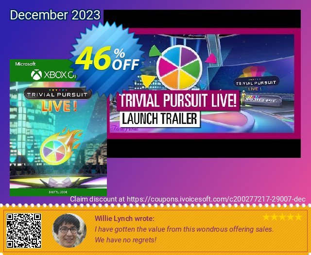 Trivial Pursuit Live! Xbox One (UK) 令人敬畏的 产品销售 软件截图