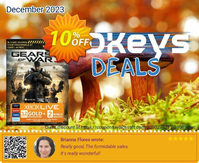 12 + 2 Month Xbox Live Gold Membership - Gears of War 3 Branded (Xbox One/360) discount 10% OFF, 2024 Spring offering sales. 12 + 2 Month Xbox Live Gold Membership - Gears of War 3 Branded (Xbox One/360) Deal