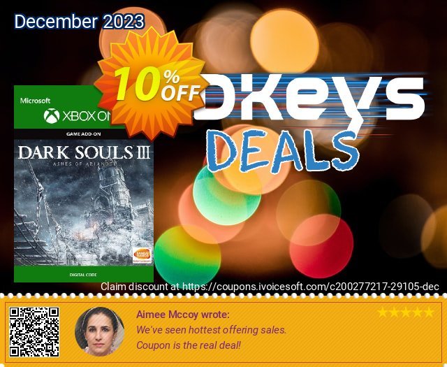 Dark Souls III 3 Ashes of Ariandel Expansion Xbox One aufregende Beförderung Bildschirmfoto