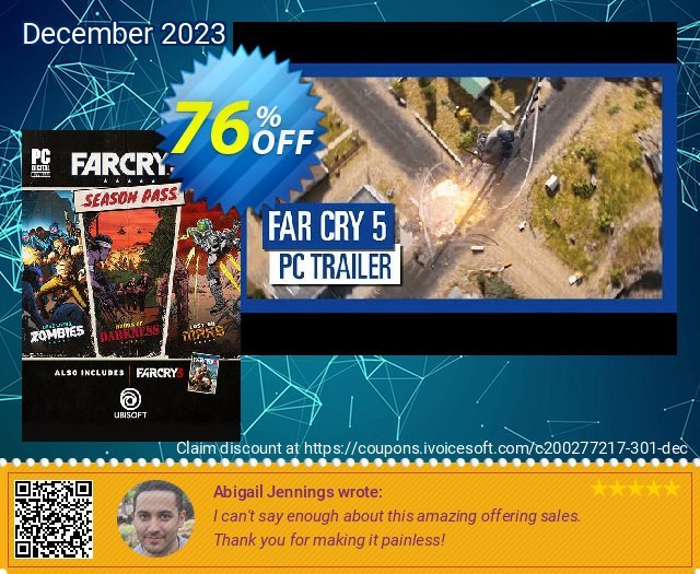 Far Cry 5 Season Pass PC discount 76% OFF, 2024 April Fools' Day offering sales. Far Cry 5 Season Pass PC Deal