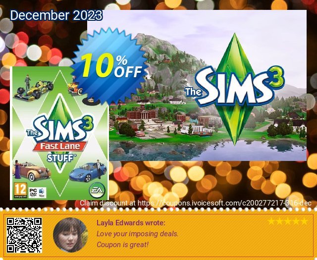 The Sims 3: Fast Lane Stuff (PC/Mac) toll Verkaufsförderung Bildschirmfoto