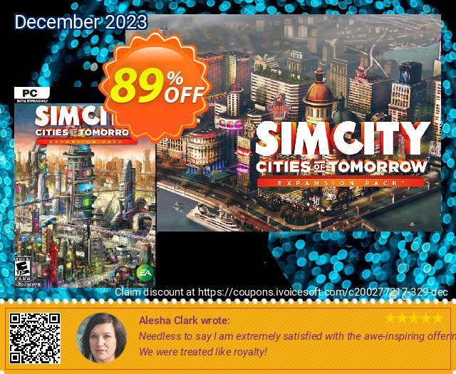 Simcity: Cities of Tomorrow PC discount 89% OFF, 2024 Spring offering deals. Simcity: Cities of Tomorrow PC Deal