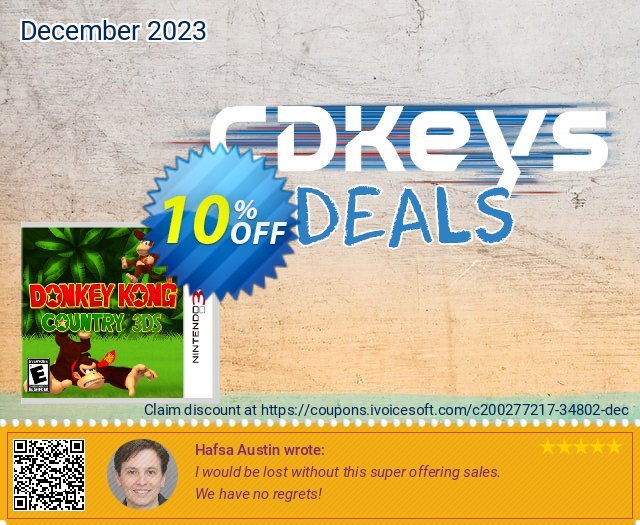 Donkey Kong Country 3DS - Game Code (ENG) discount 10% OFF, 2022 Happy New Year offer. Donkey Kong Country 3DS - Game Code (ENG) Deal 2022