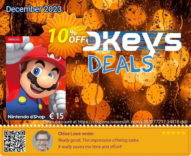 Nintendo eShop Card - 15 EUR erstaunlich Rabatt Bildschirmfoto
