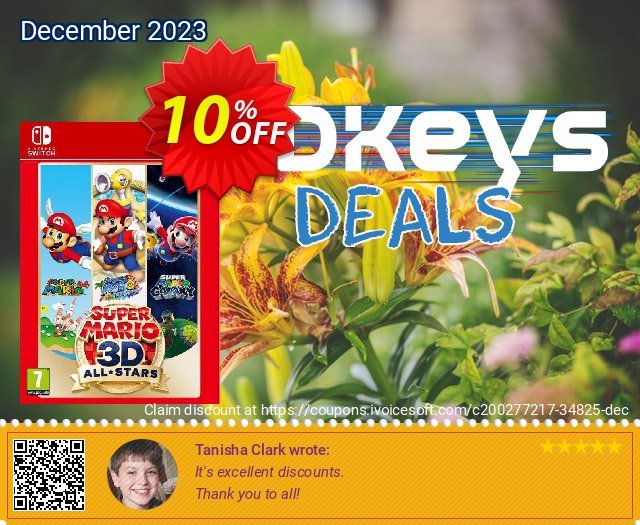 Super Mario 3D All-Stars Switch (EU) discount 10% OFF, 2024 World Heritage Day offering sales. Super Mario 3D All-Stars Switch (EU) Deal 2024 CDkeys