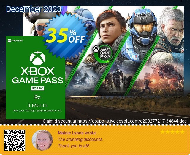 3 Month Xbox Game Pass - PC discount 35% OFF, 2024 Mother Day offering sales. 3 Month Xbox Game Pass - PC Deal 2024 CDkeys