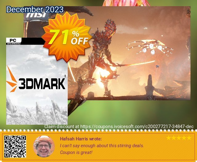 3DMark PC discount 71% OFF, 2024 Memorial Day offering sales. 3DMark PC Deal 2024 CDkeys