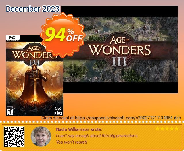 Age of Wonders III PC (EU) luar biasa penawaran loyalitas pelanggan Screenshot