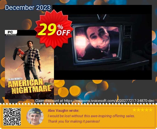 Alan Wake&#039;s American Nightmare PC (EU) menakuntukan promo Screenshot