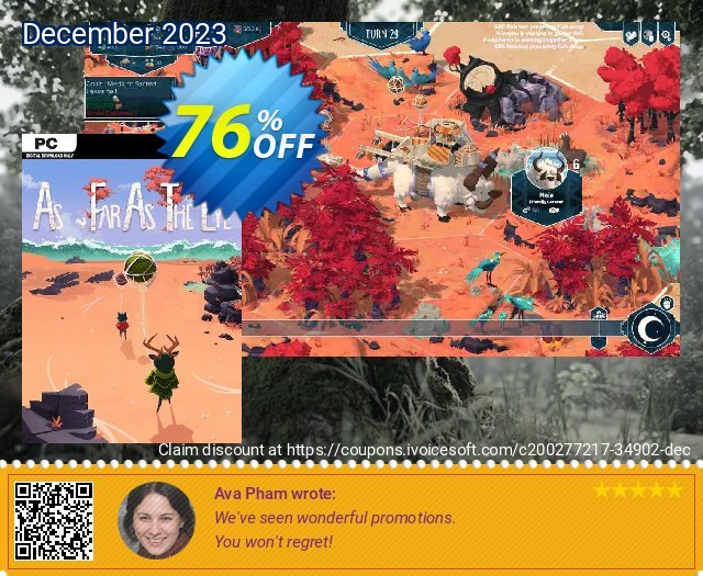 As Far As The Eye PC menakuntukan voucher promo Screenshot