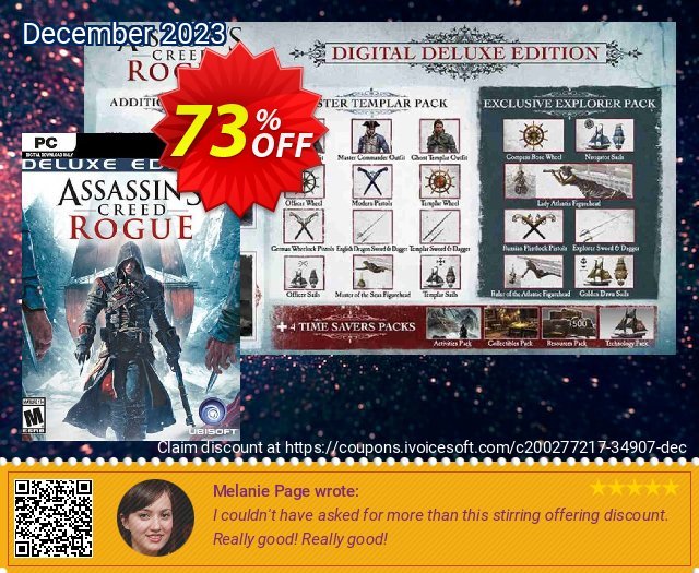 Assassins Creed Rogue Deluxe Edition PC discount 73% OFF, 2024 Easter Day offering sales. Assassins Creed Rogue Deluxe Edition PC Deal 2024 CDkeys
